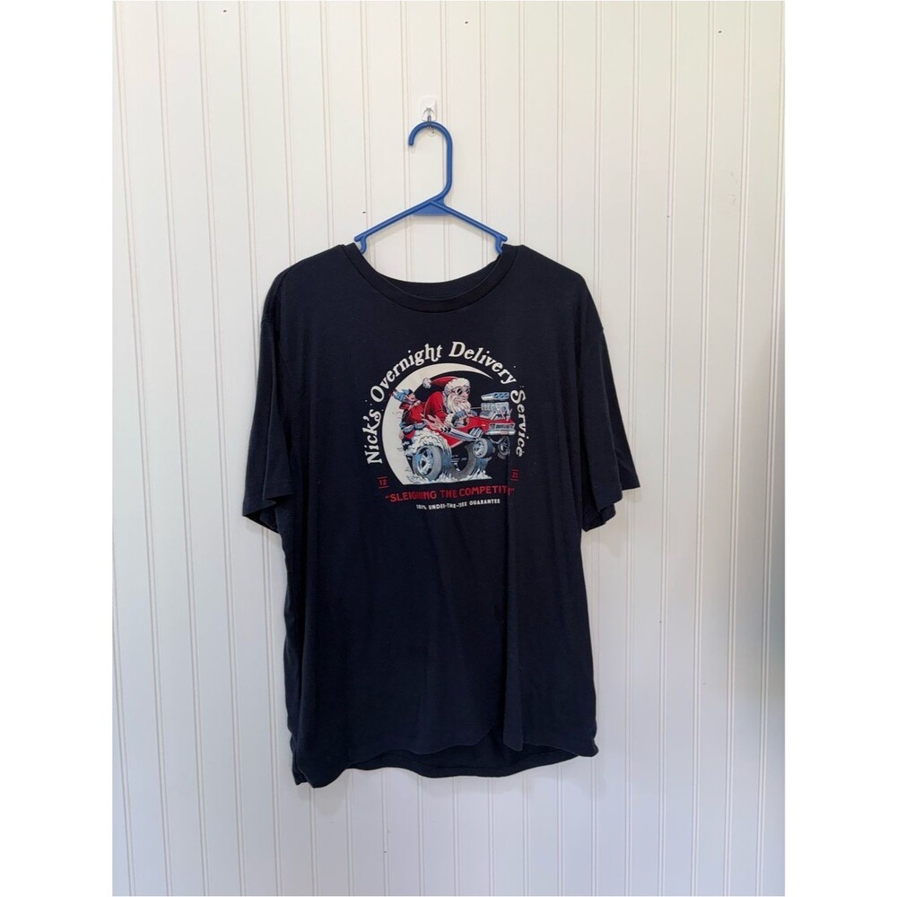 Old Navy Black Short Sleeve Christmas Graphic Tee size xl